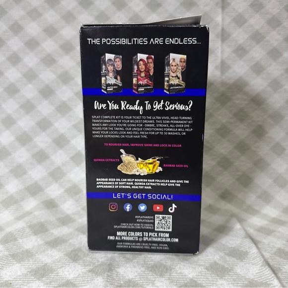 Splat Rebellious Colors Blue Envy Hair Color Kit NIB - Picture 3 of 6